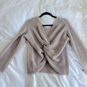 ASTR tan knot sweater